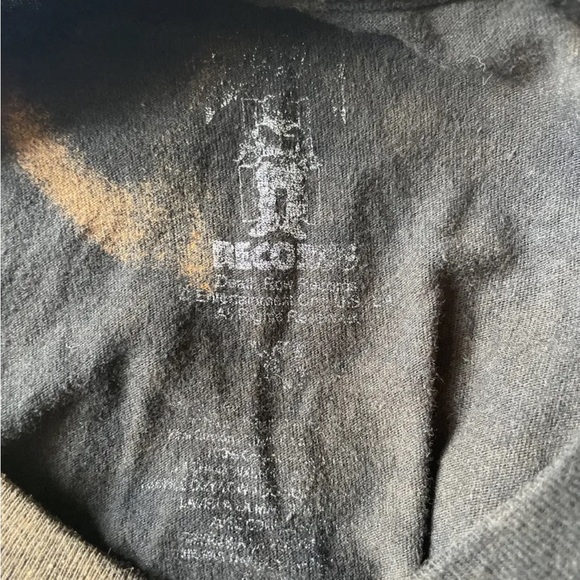 Urban Outfitters Death Row Records Embroidered Black Bleached Tee Shirt XL - Picture 5 of 5